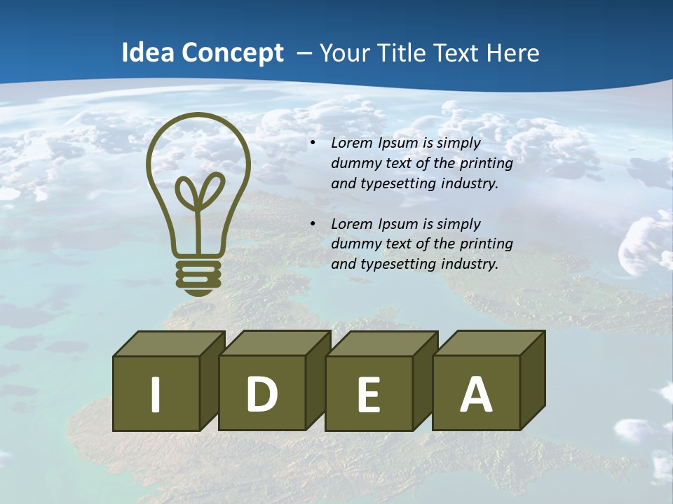 A Map Of Europe With Clouds In The Sky PowerPoint Template
