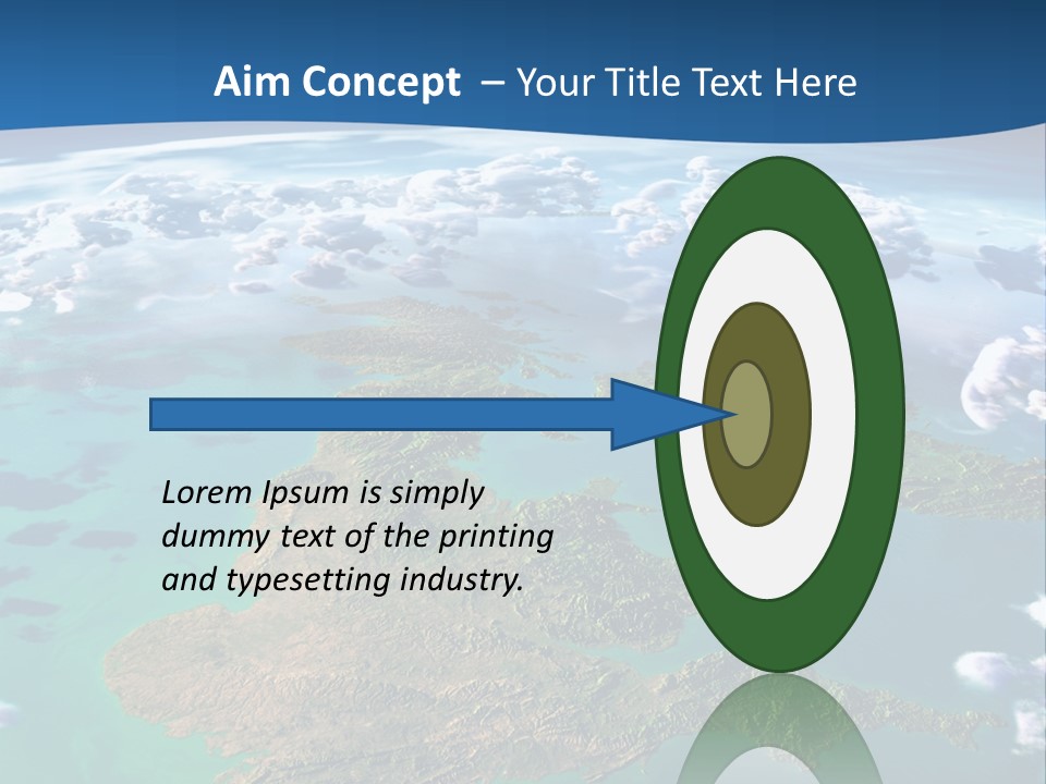 A Map Of Europe With Clouds In The Sky PowerPoint Template