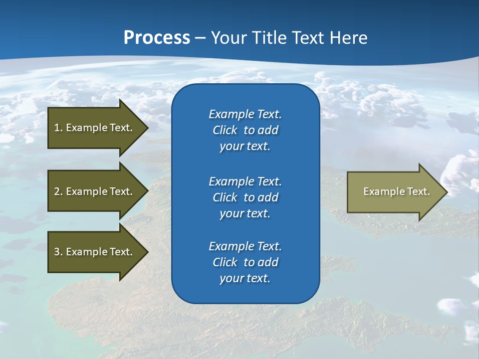 A Map Of Europe With Clouds In The Sky PowerPoint Template
