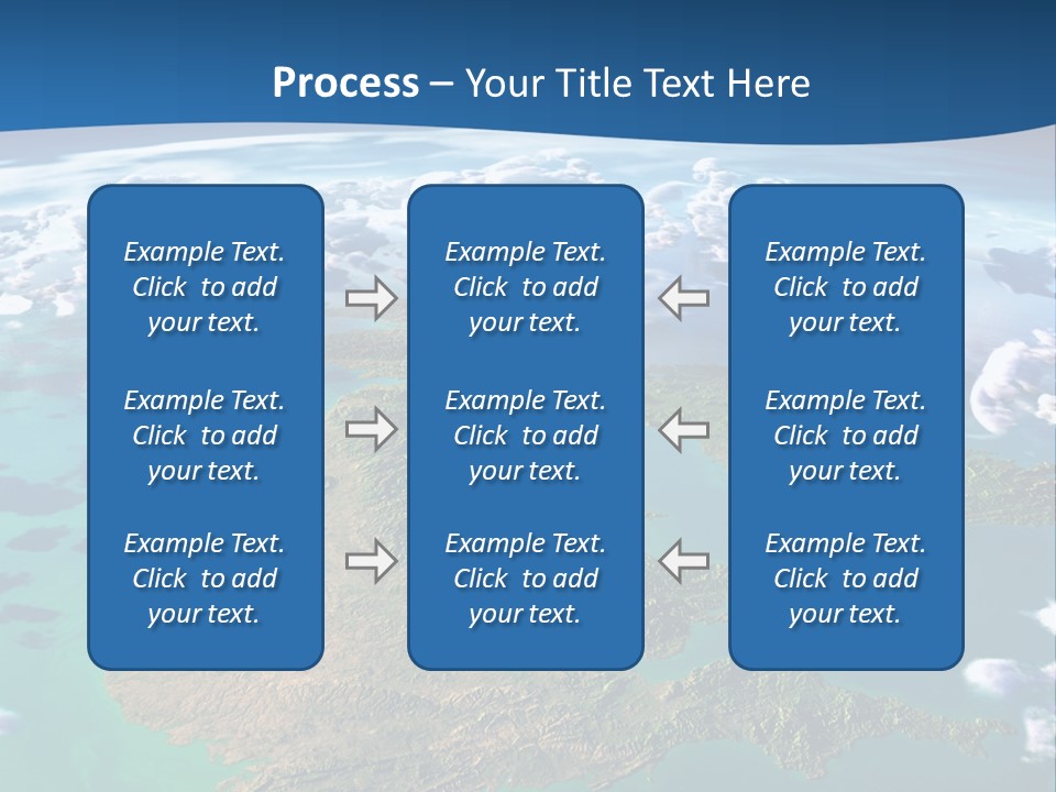 A Map Of Europe With Clouds In The Sky PowerPoint Template