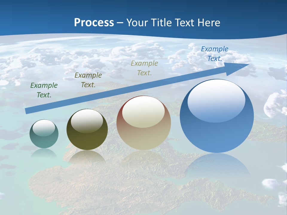 A Map Of Europe With Clouds In The Sky PowerPoint Template
