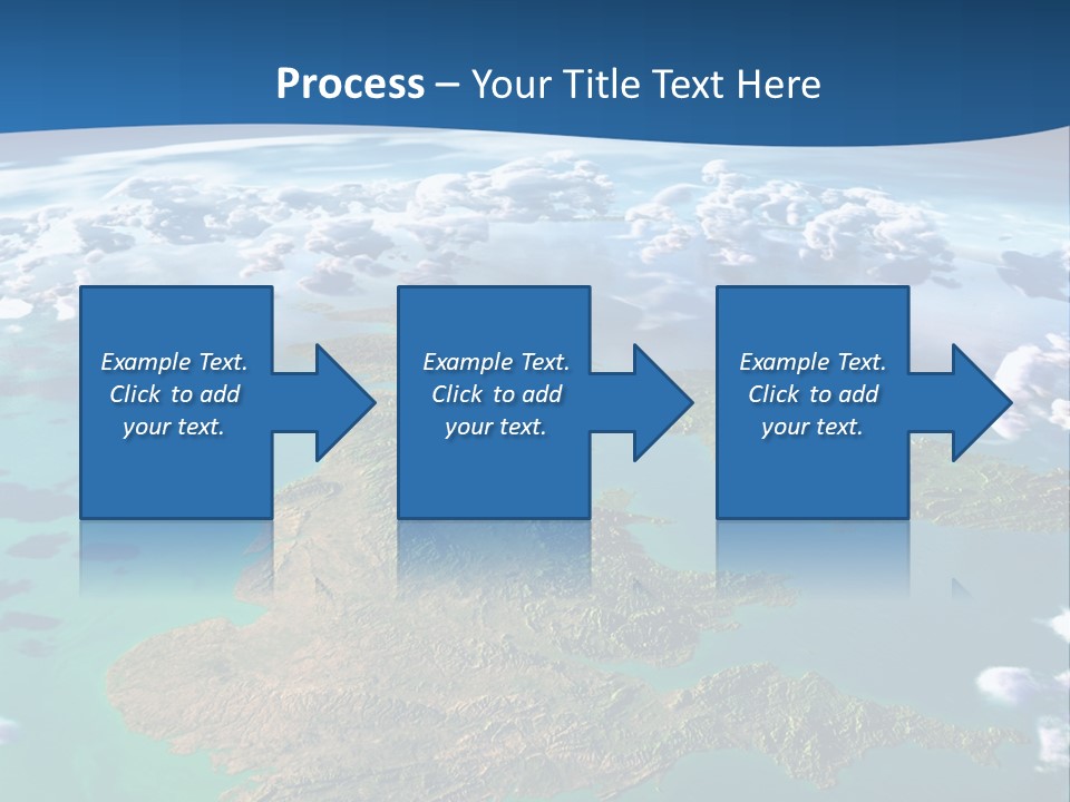 A Map Of Europe With Clouds In The Sky PowerPoint Template