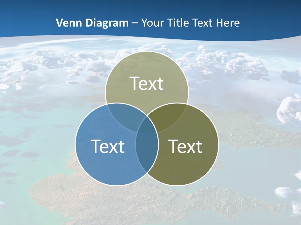 A Map Of Europe With Clouds In The Sky PowerPoint Template