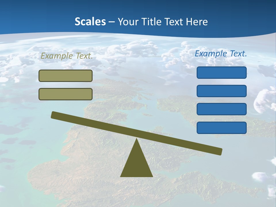 A Map Of Europe With Clouds In The Sky PowerPoint Template