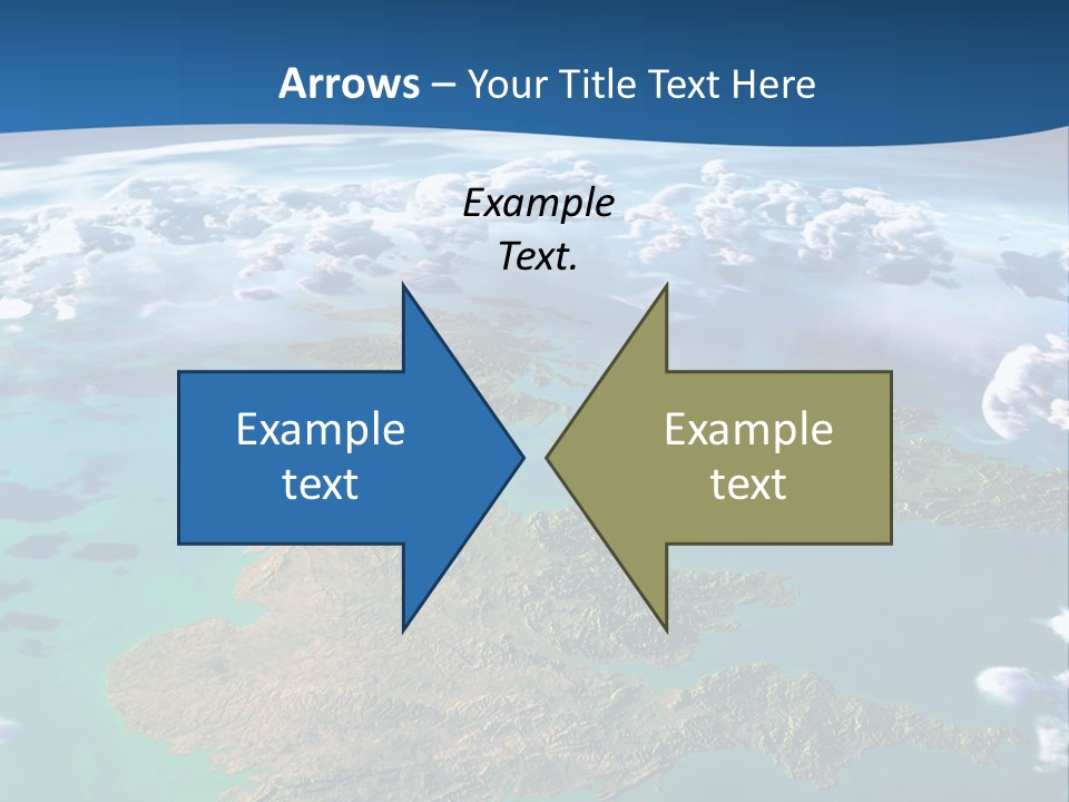 A Map Of Europe With Clouds In The Sky PowerPoint Template