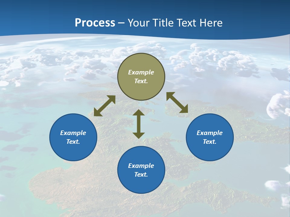 A Map Of Europe With Clouds In The Sky PowerPoint Template