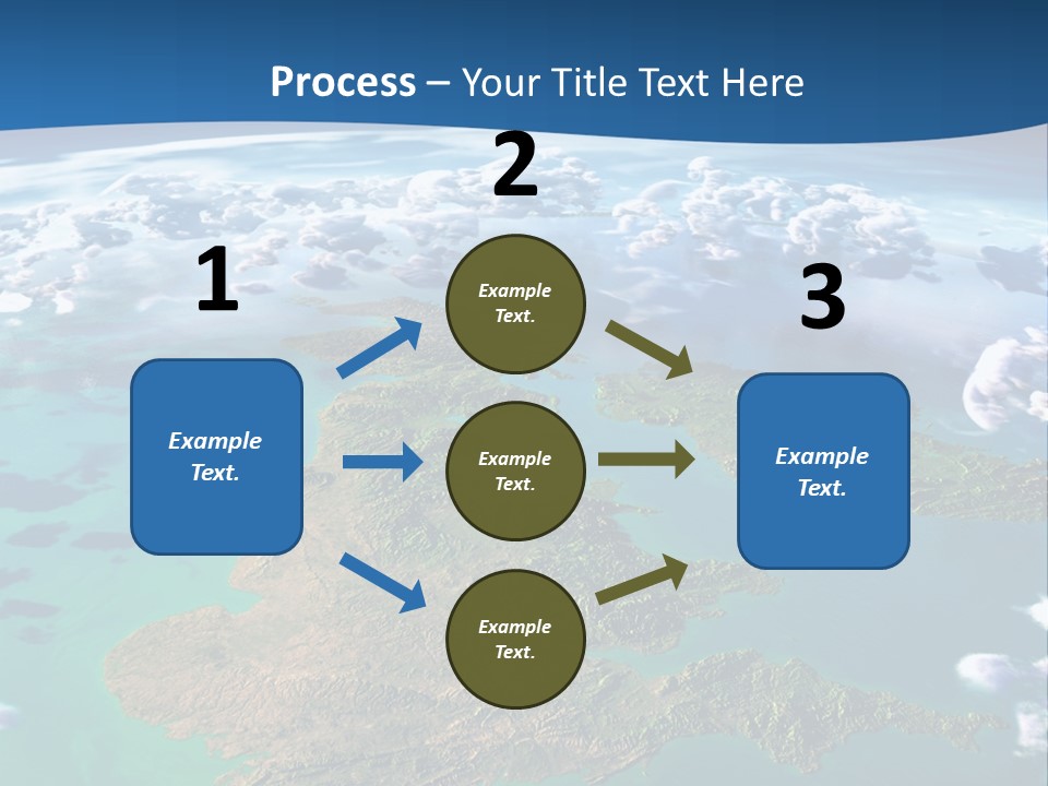 A Map Of Europe With Clouds In The Sky PowerPoint Template