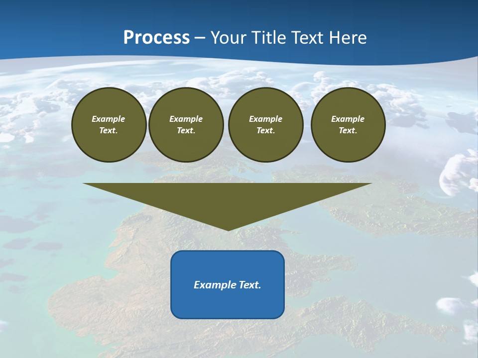 A Map Of Europe With Clouds In The Sky PowerPoint Template