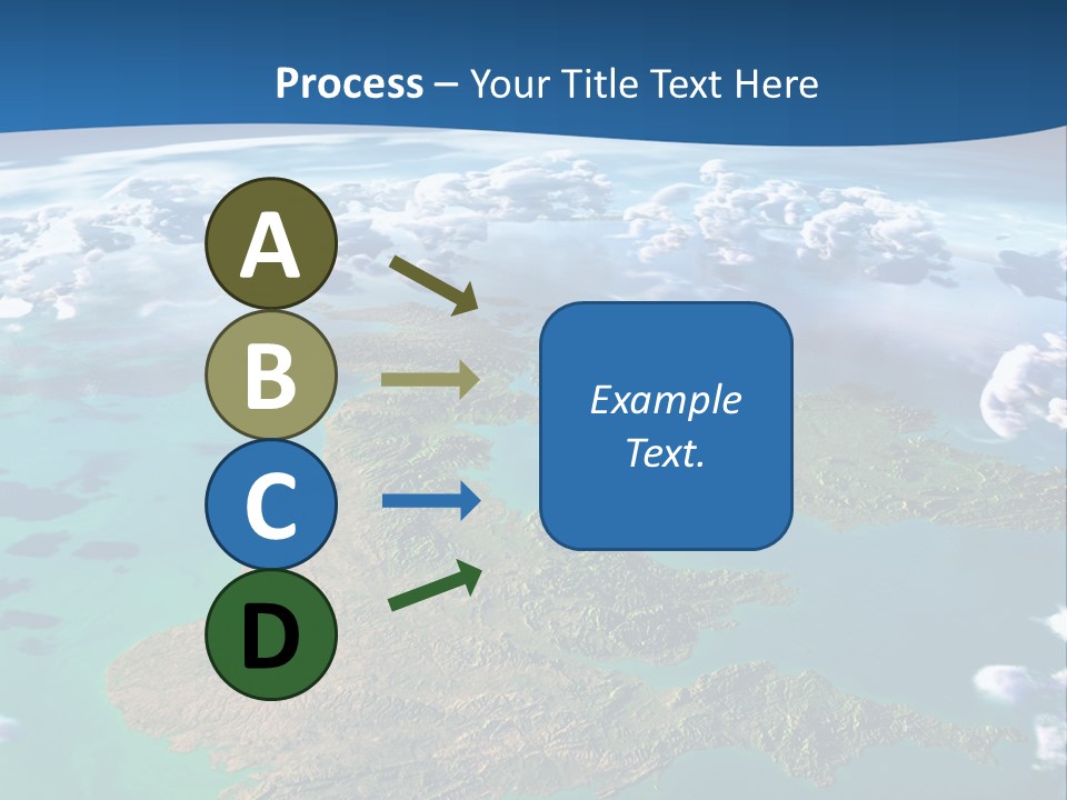 A Map Of Europe With Clouds In The Sky PowerPoint Template