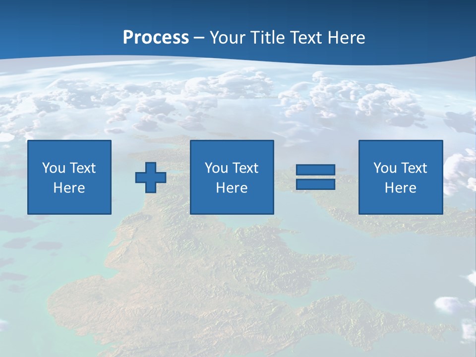 A Map Of Europe With Clouds In The Sky PowerPoint Template