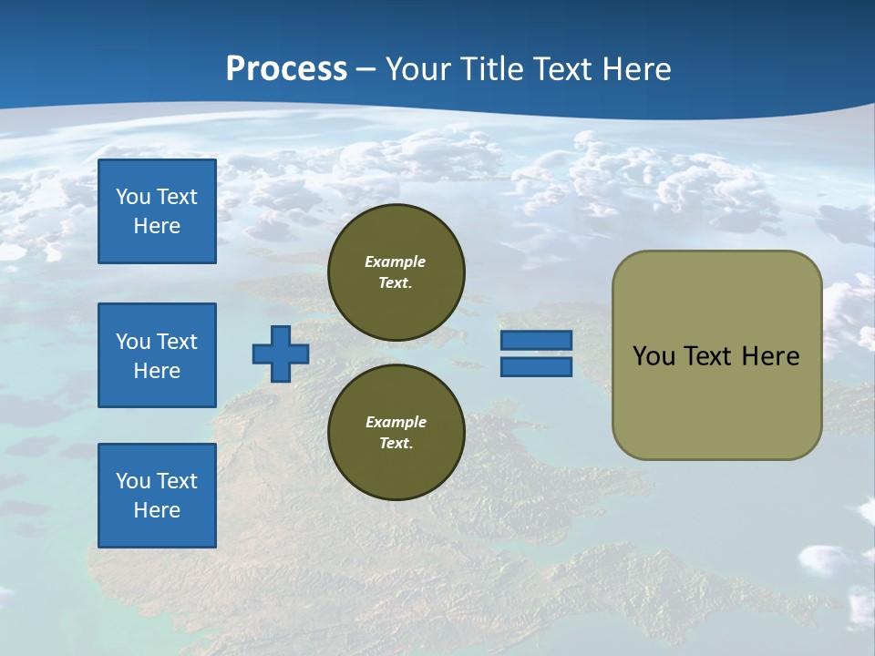 A Map Of Europe With Clouds In The Sky PowerPoint Template
