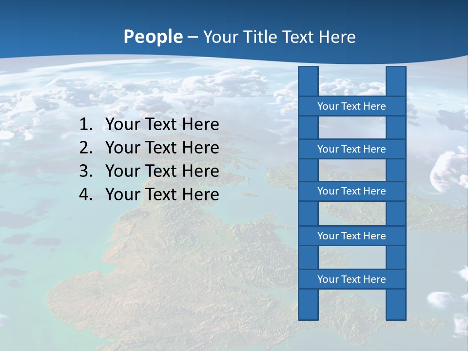 A Map Of Europe With Clouds In The Sky PowerPoint Template