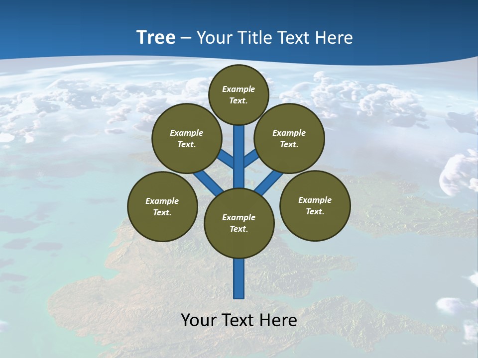 A Map Of Europe With Clouds In The Sky PowerPoint Template