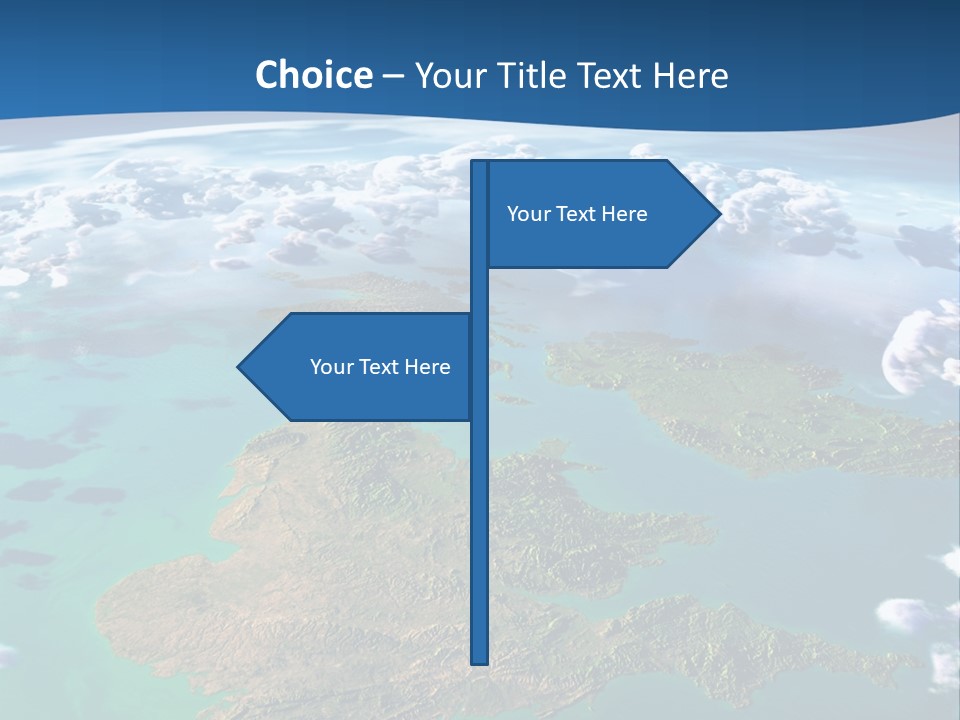 A Map Of Europe With Clouds In The Sky PowerPoint Template