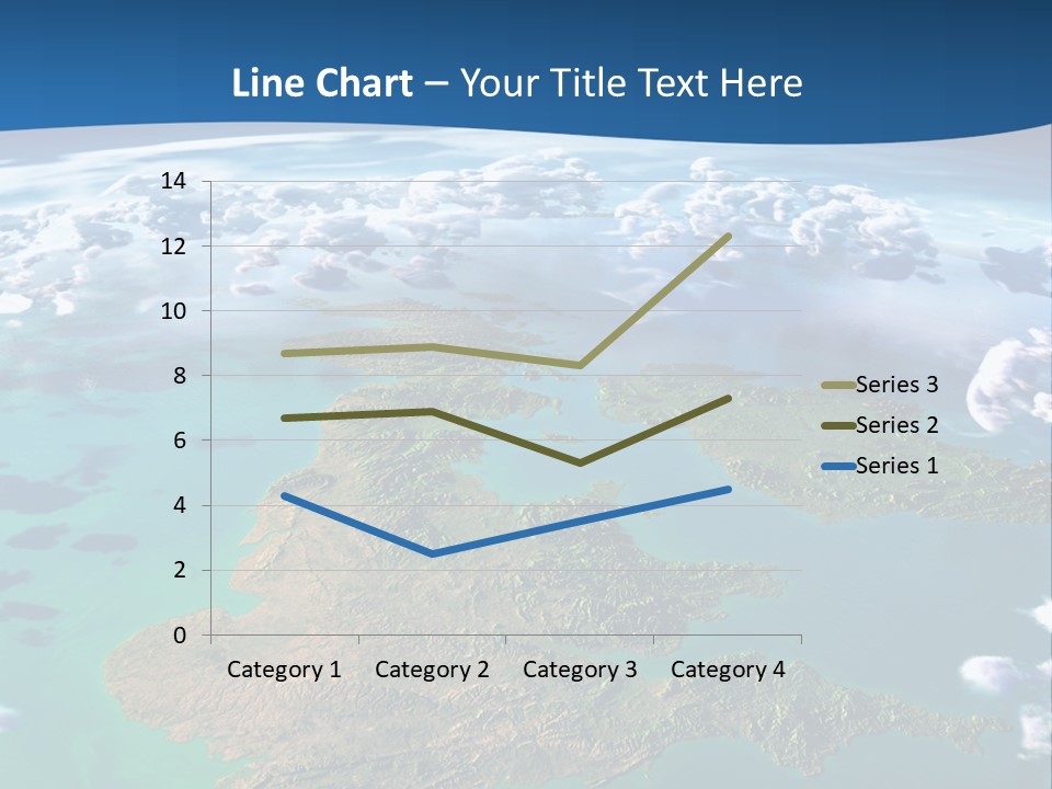 A Map Of Europe With Clouds In The Sky PowerPoint Template