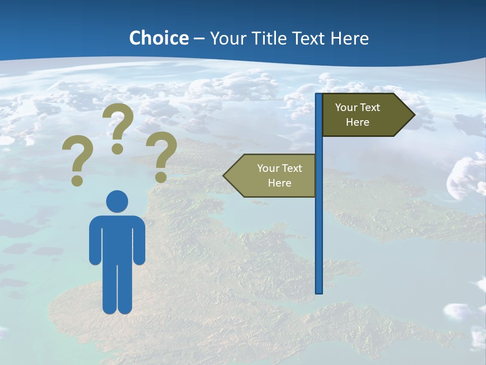 A Map Of Europe With Clouds In The Sky PowerPoint Template