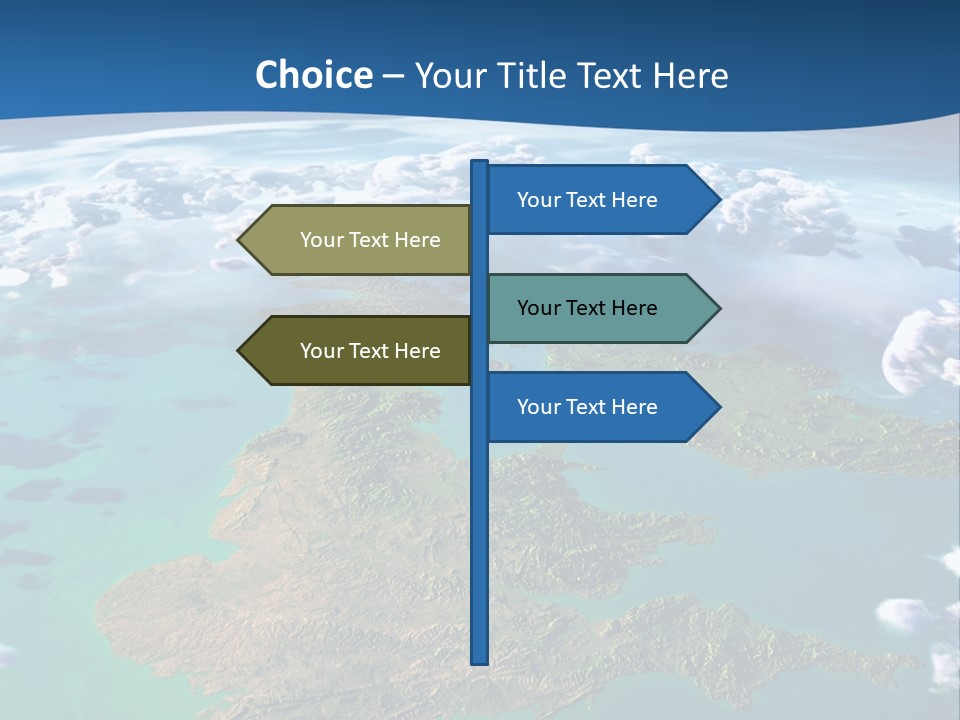 A Map Of Europe With Clouds In The Sky PowerPoint Template