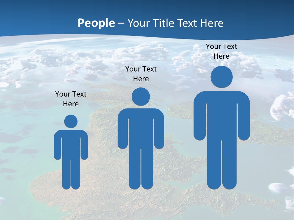 A Map Of Europe With Clouds In The Sky PowerPoint Template