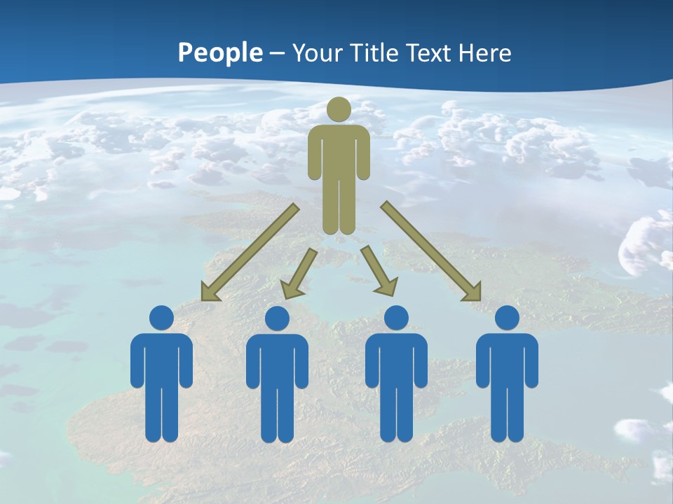 A Map Of Europe With Clouds In The Sky PowerPoint Template