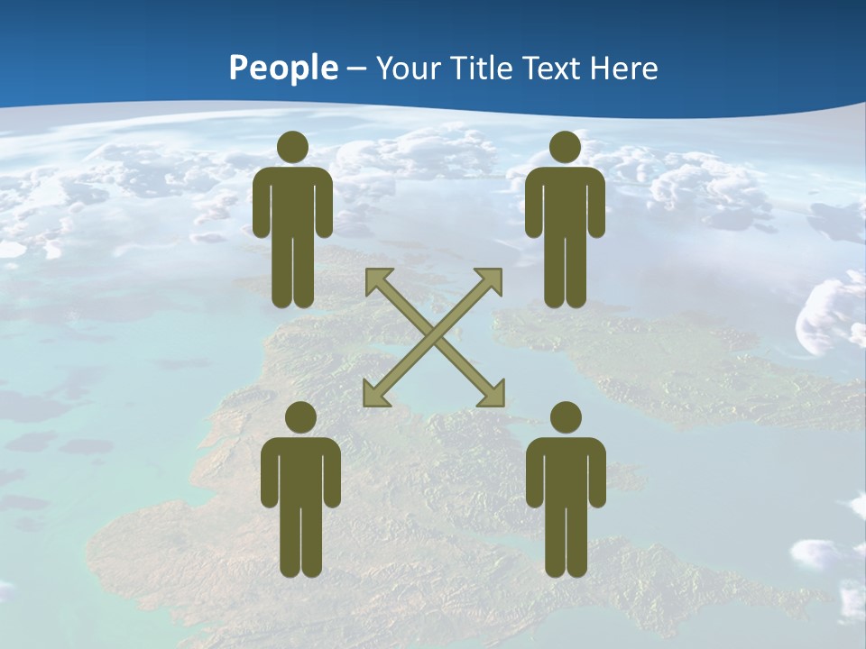 A Map Of Europe With Clouds In The Sky PowerPoint Template