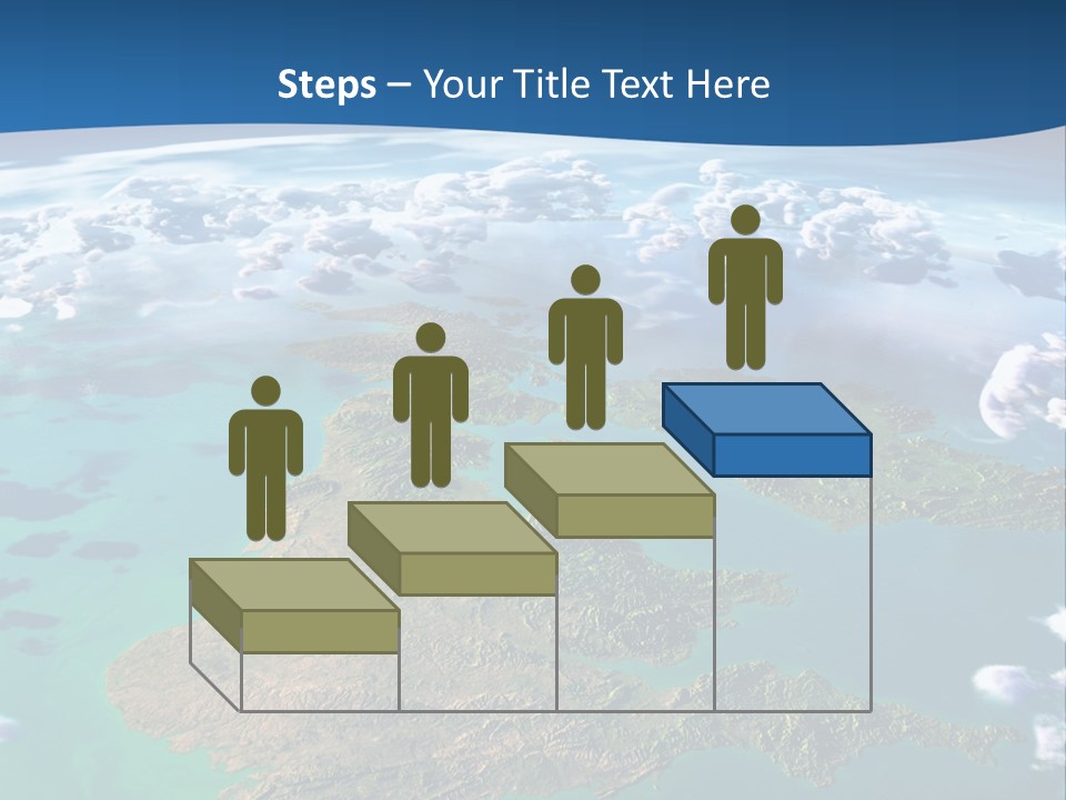 A Map Of Europe With Clouds In The Sky PowerPoint Template