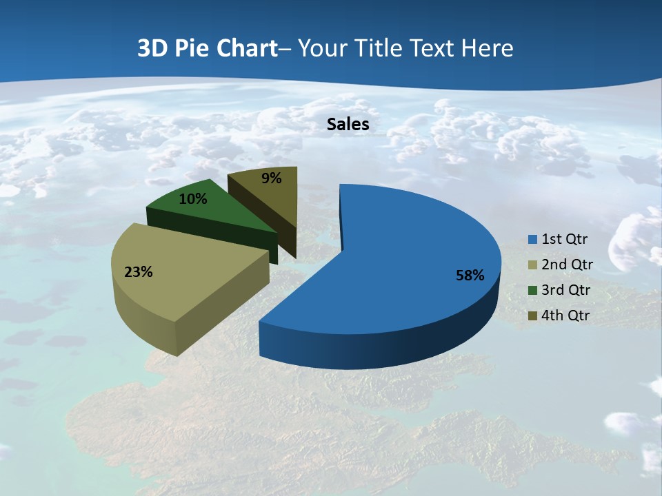 A Map Of Europe With Clouds In The Sky PowerPoint Template