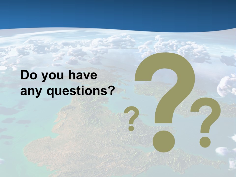 A Map Of Europe With Clouds In The Sky PowerPoint Template