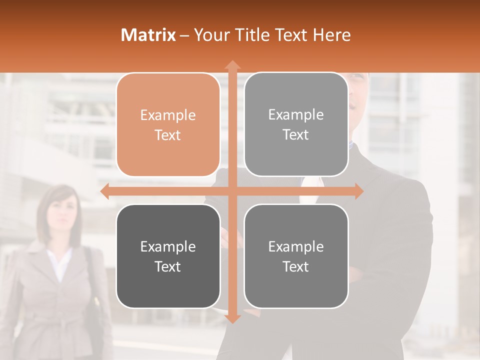 A Man In A Suit Standing With His Arms Crossed PowerPoint Template