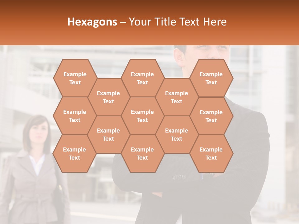 A Man In A Suit Standing With His Arms Crossed PowerPoint Template