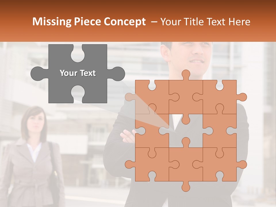 A Man In A Suit Standing With His Arms Crossed PowerPoint Template