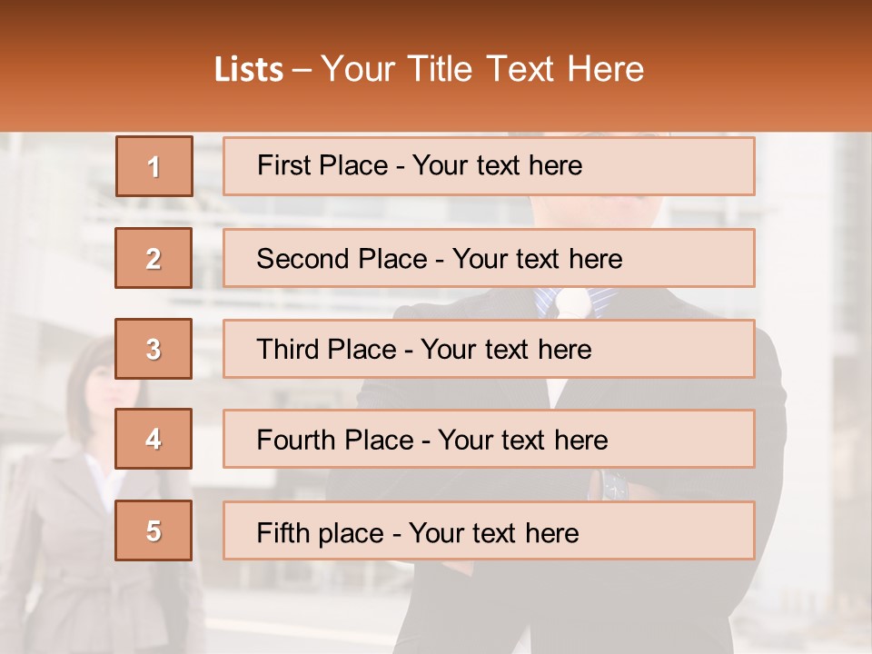 A Man In A Suit Standing With His Arms Crossed PowerPoint Template