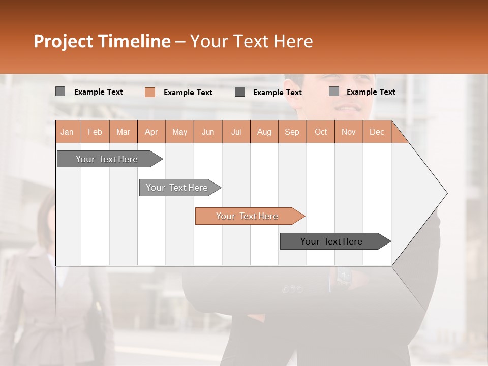 A Man In A Suit Standing With His Arms Crossed PowerPoint Template