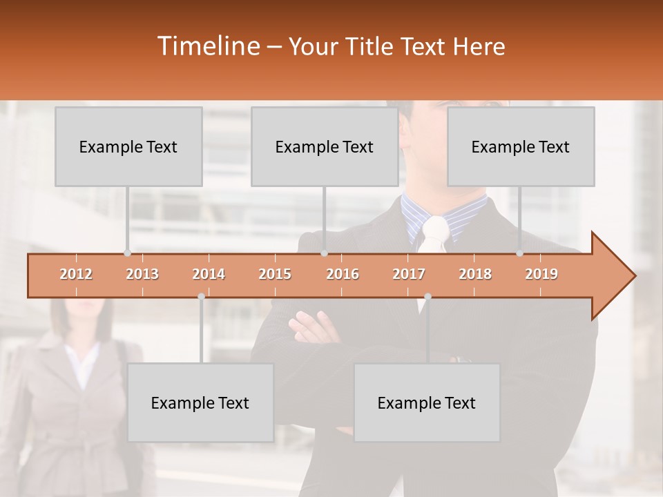 A Man In A Suit Standing With His Arms Crossed PowerPoint Template