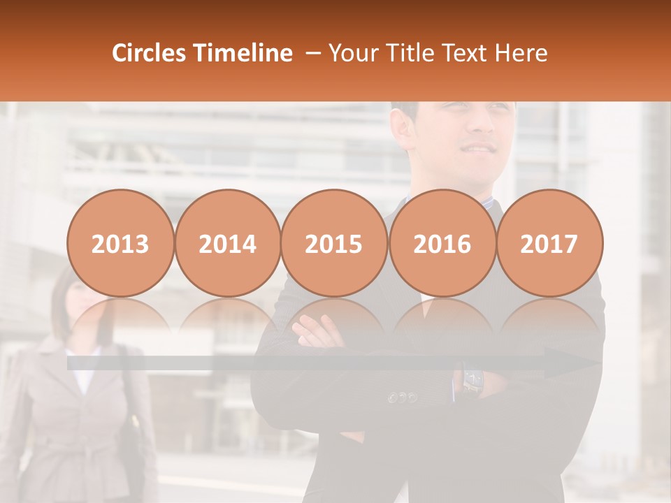 A Man In A Suit Standing With His Arms Crossed PowerPoint Template