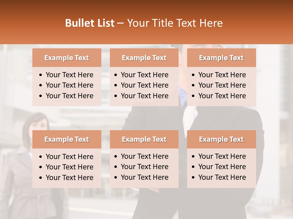 A Man In A Suit Standing With His Arms Crossed PowerPoint Template