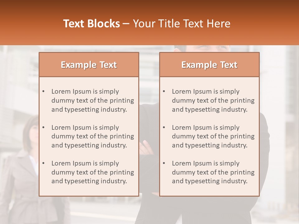 A Man In A Suit Standing With His Arms Crossed PowerPoint Template