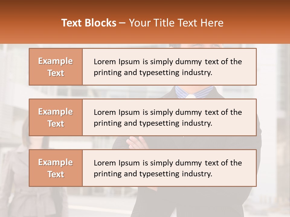 A Man In A Suit Standing With His Arms Crossed PowerPoint Template
