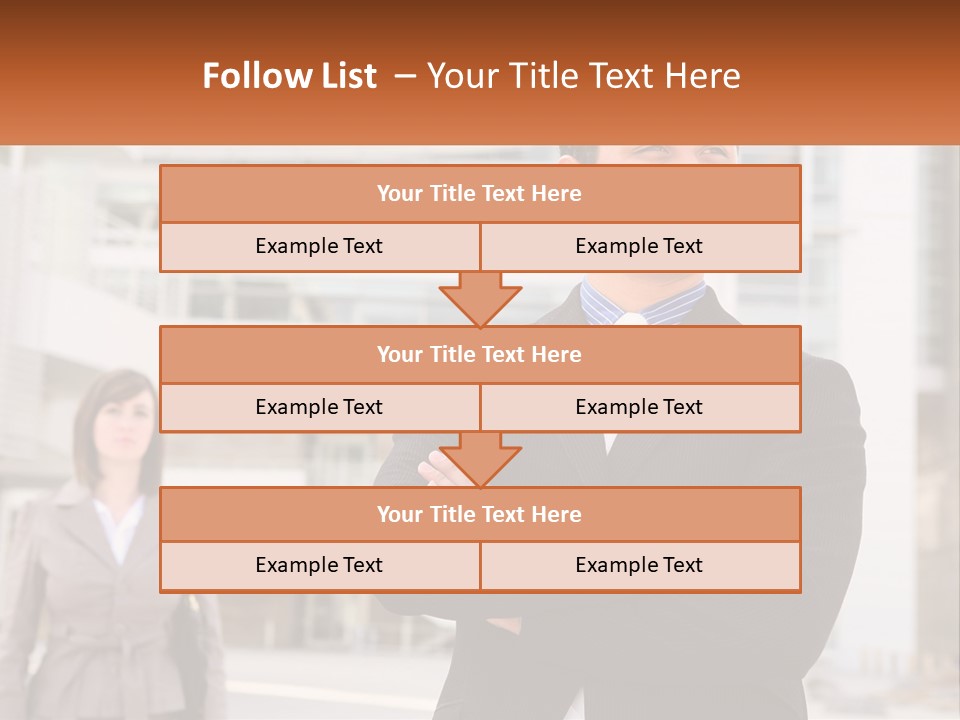 A Man In A Suit Standing With His Arms Crossed PowerPoint Template