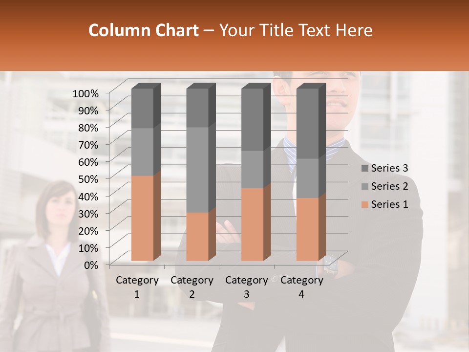 A Man In A Suit Standing With His Arms Crossed PowerPoint Template
