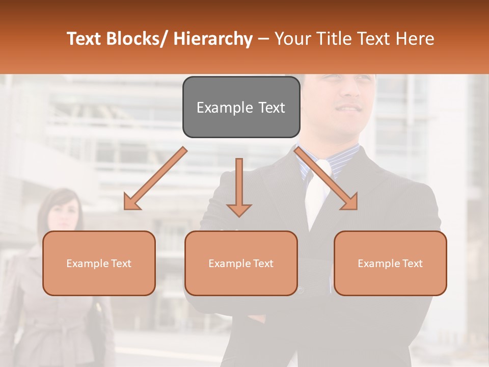 A Man In A Suit Standing With His Arms Crossed PowerPoint Template