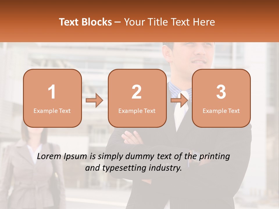 A Man In A Suit Standing With His Arms Crossed PowerPoint Template