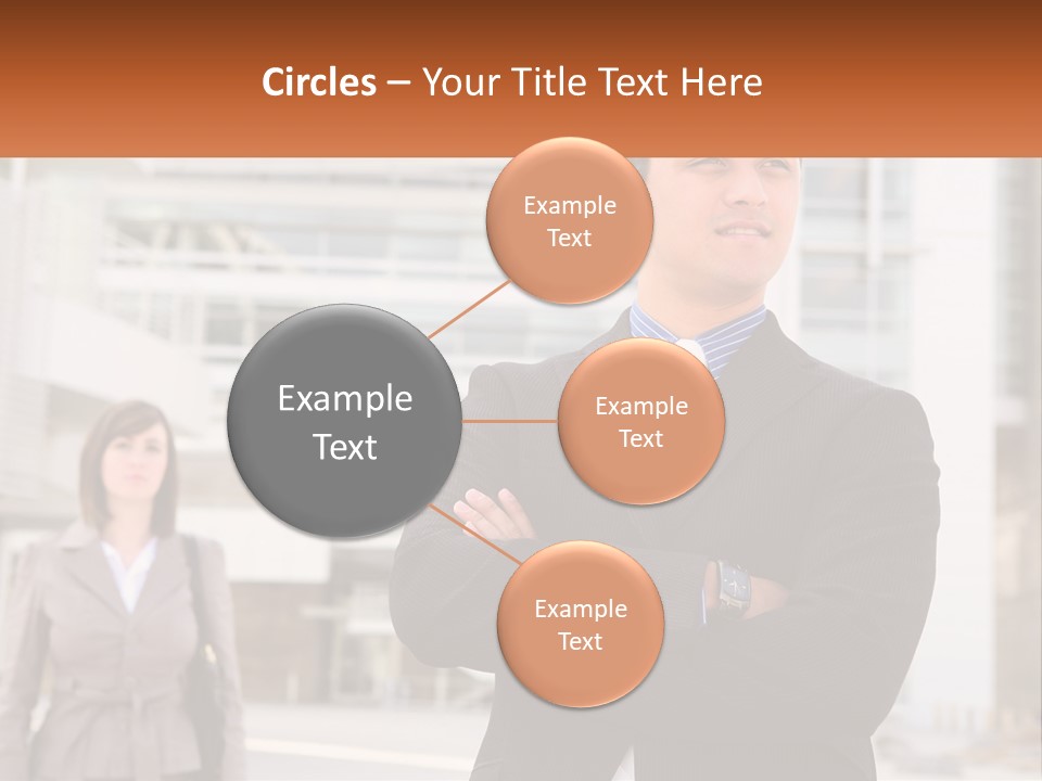 A Man In A Suit Standing With His Arms Crossed PowerPoint Template