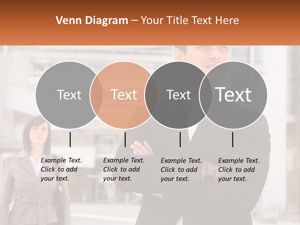 A Man In A Suit Standing With His Arms Crossed PowerPoint Template