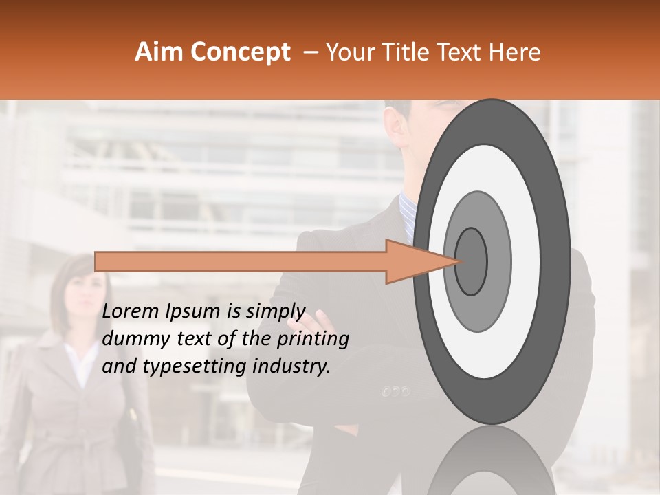 A Man In A Suit Standing With His Arms Crossed PowerPoint Template