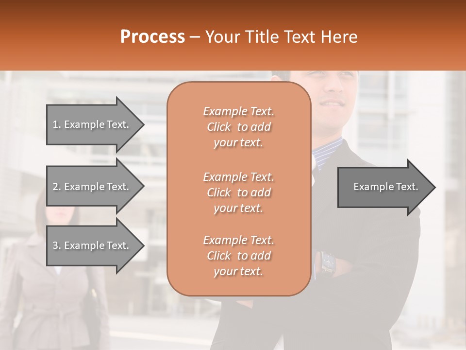 A Man In A Suit Standing With His Arms Crossed PowerPoint Template