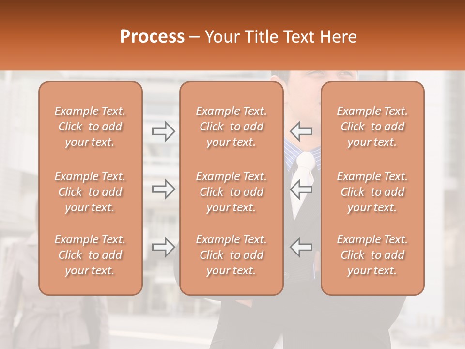 A Man In A Suit Standing With His Arms Crossed PowerPoint Template