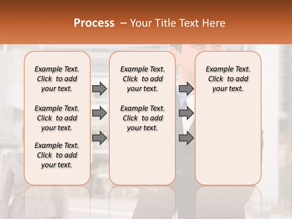 A Man In A Suit Standing With His Arms Crossed PowerPoint Template