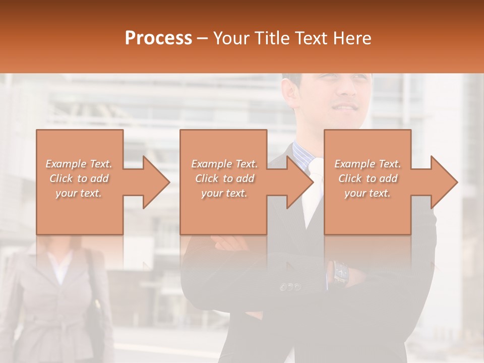 A Man In A Suit Standing With His Arms Crossed PowerPoint Template