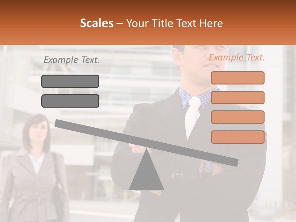 A Man In A Suit Standing With His Arms Crossed PowerPoint Template