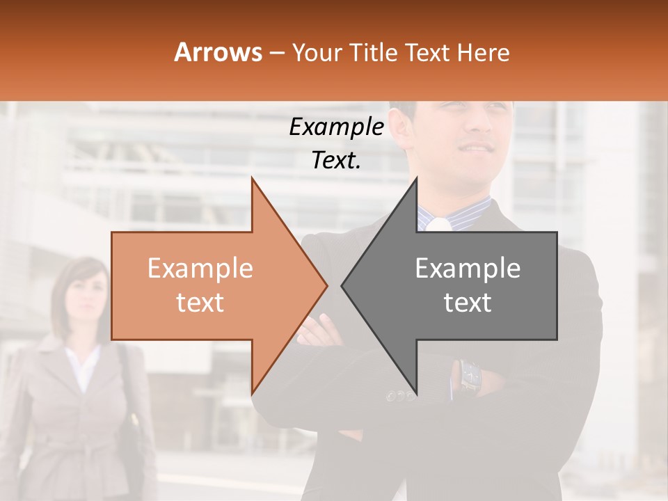 A Man In A Suit Standing With His Arms Crossed PowerPoint Template